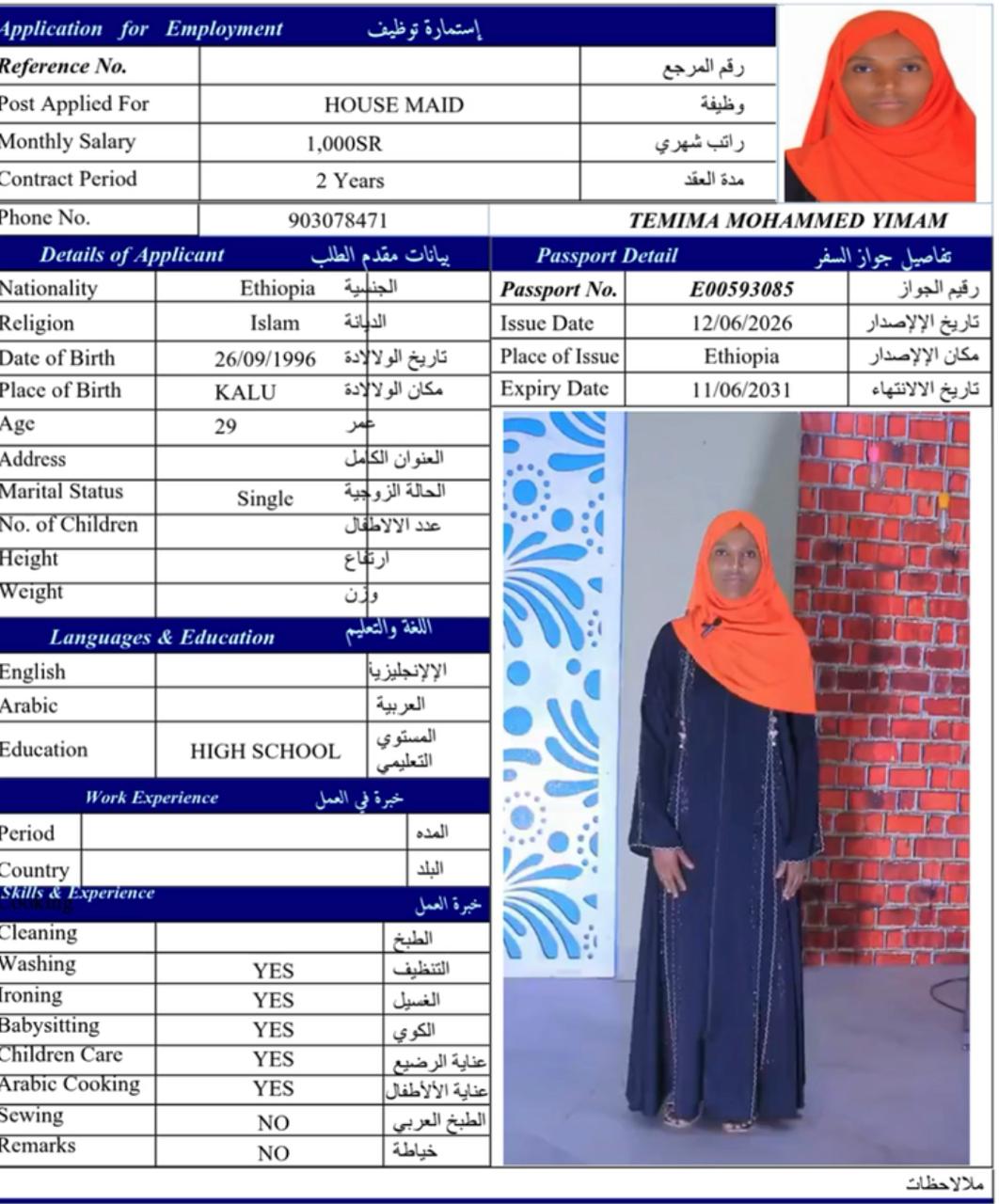 TEMIMA MOHAMMED YIMAM