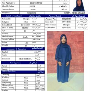 WOZIFA NURU AHMED