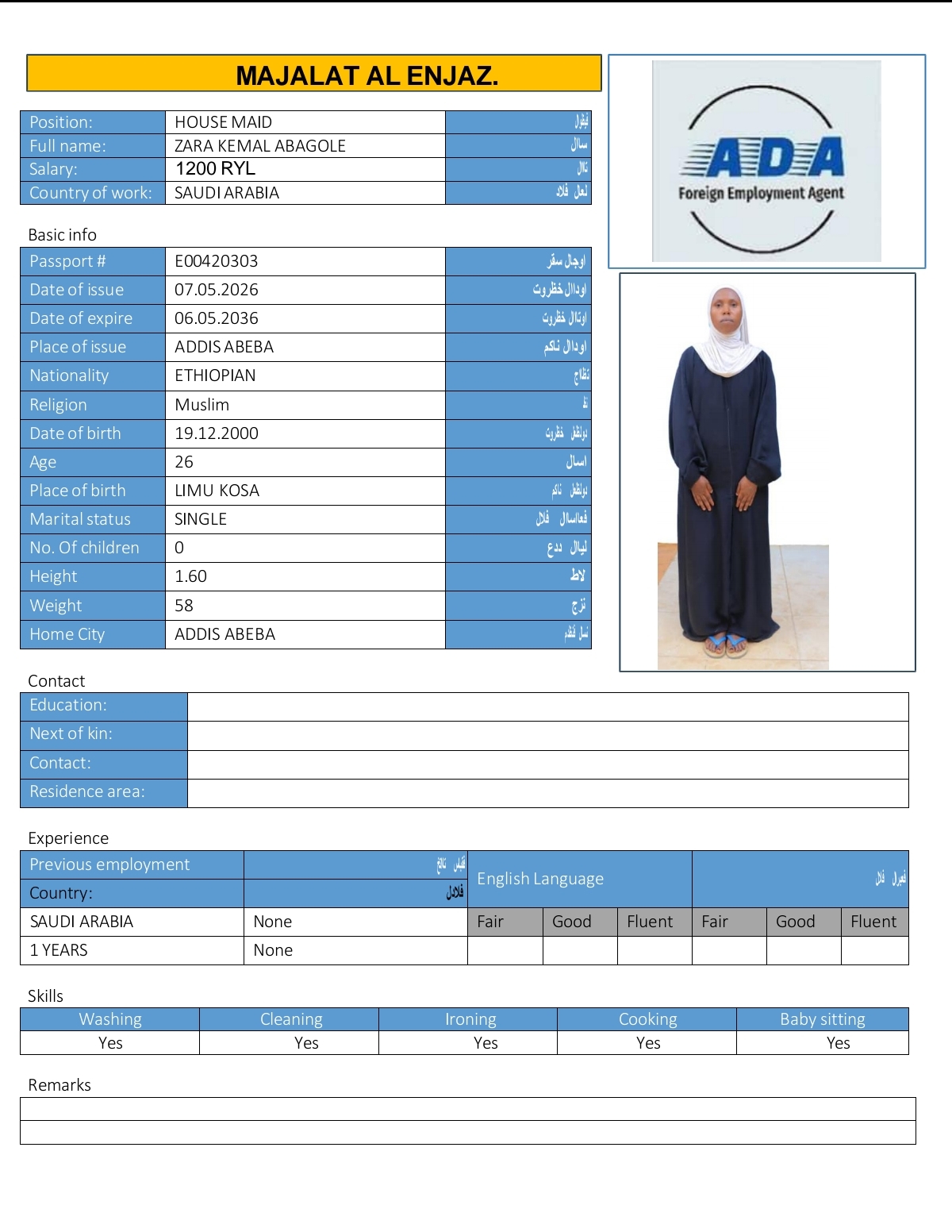 ZARA KEMAL ABAGOLE